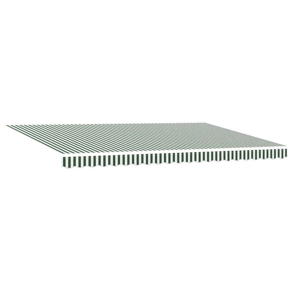 vidaXL Markiza wysuwana Zielony i Biały 500 × 350 cm