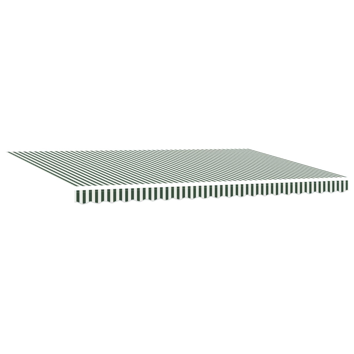 vidaXL Markiza wysuwana Zielony i Biały 500 × 350 cm