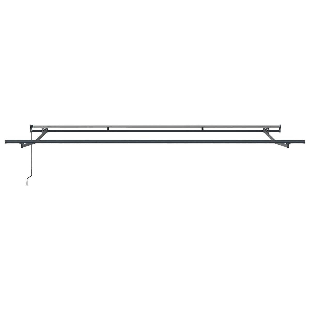 vidaXL Markiza wysuwana Zielony i Biały 500 × 350 cm