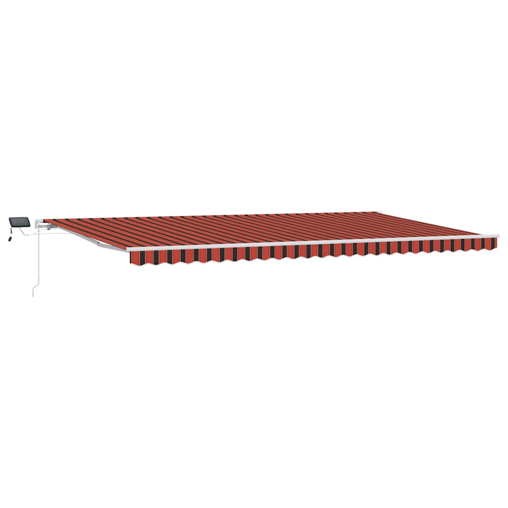 vidaXL Markiza wysuwana pomarańczowy i brązowy 600 × 300 cm