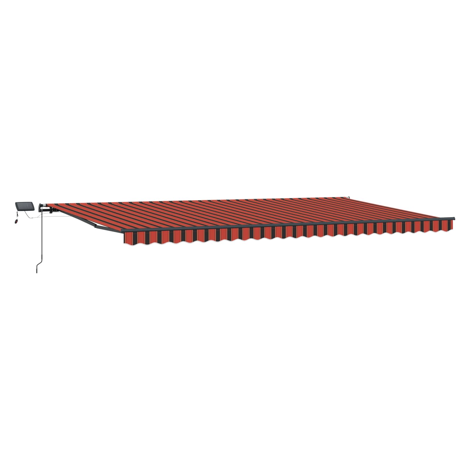 vidaXL Markiza wysuwana pomarańczowy i brązowy 600 × 300 cm