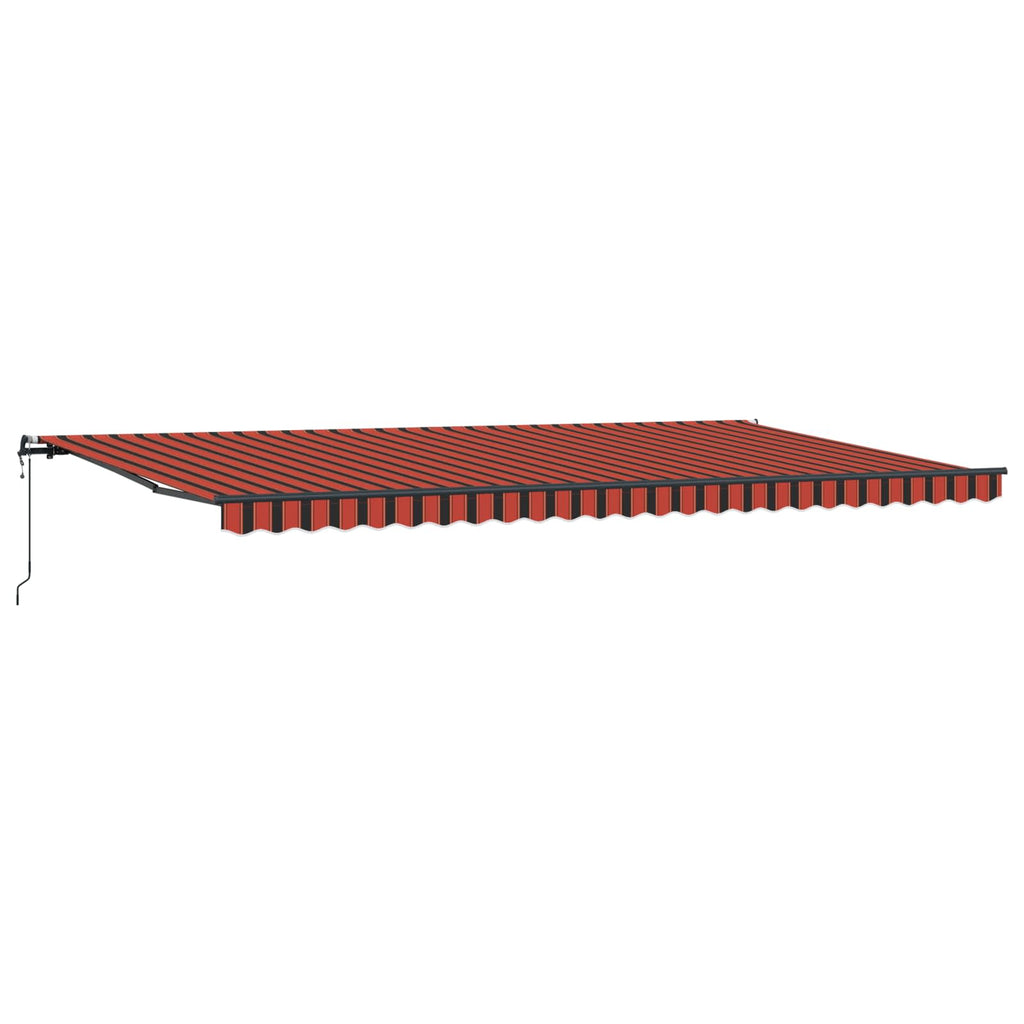 vidaXL Markiza wysuwana pomarańczowy i brązowy 600 × 300 cm