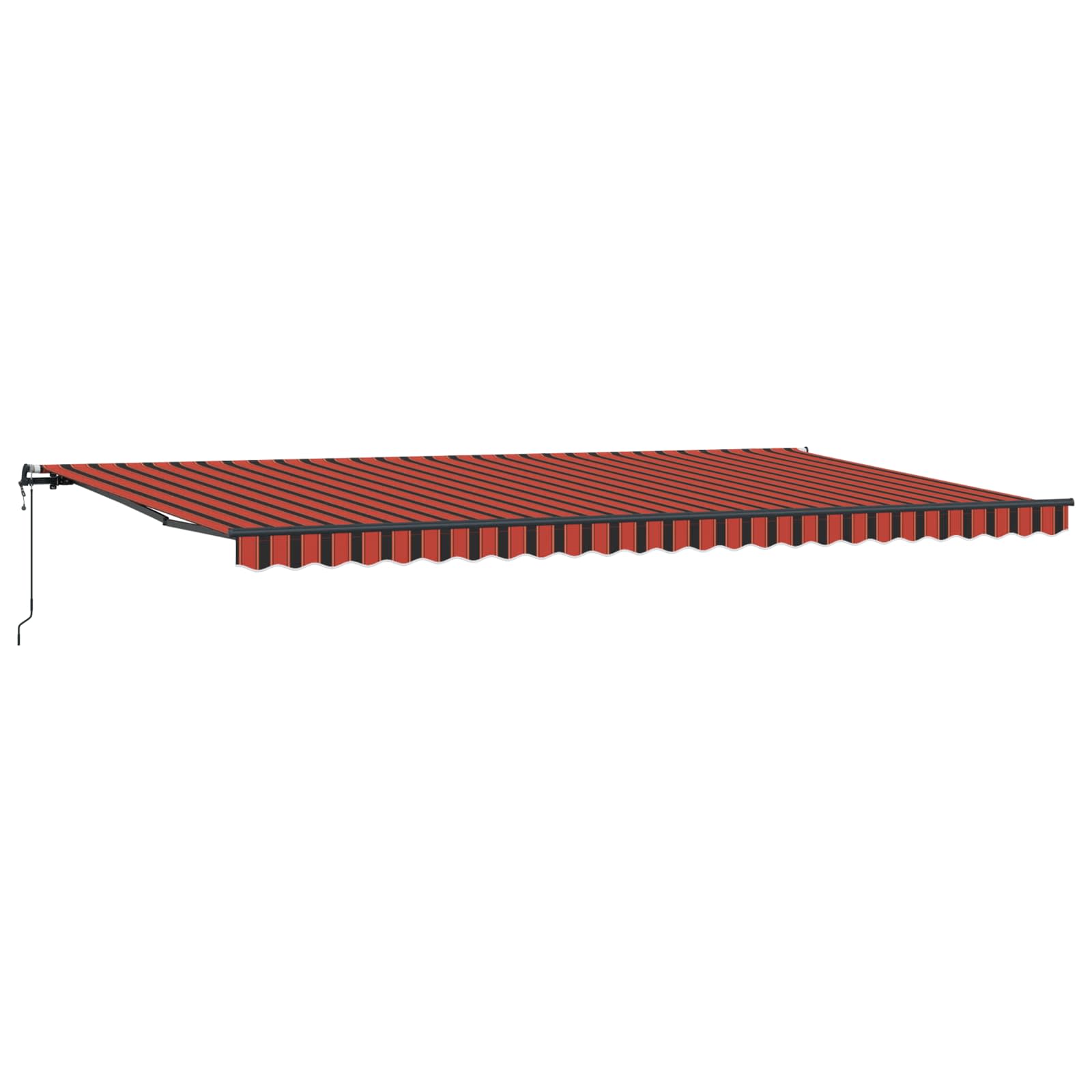 vidaXL Markiza wysuwana pomarańczowy i brązowy 600 × 300 cm