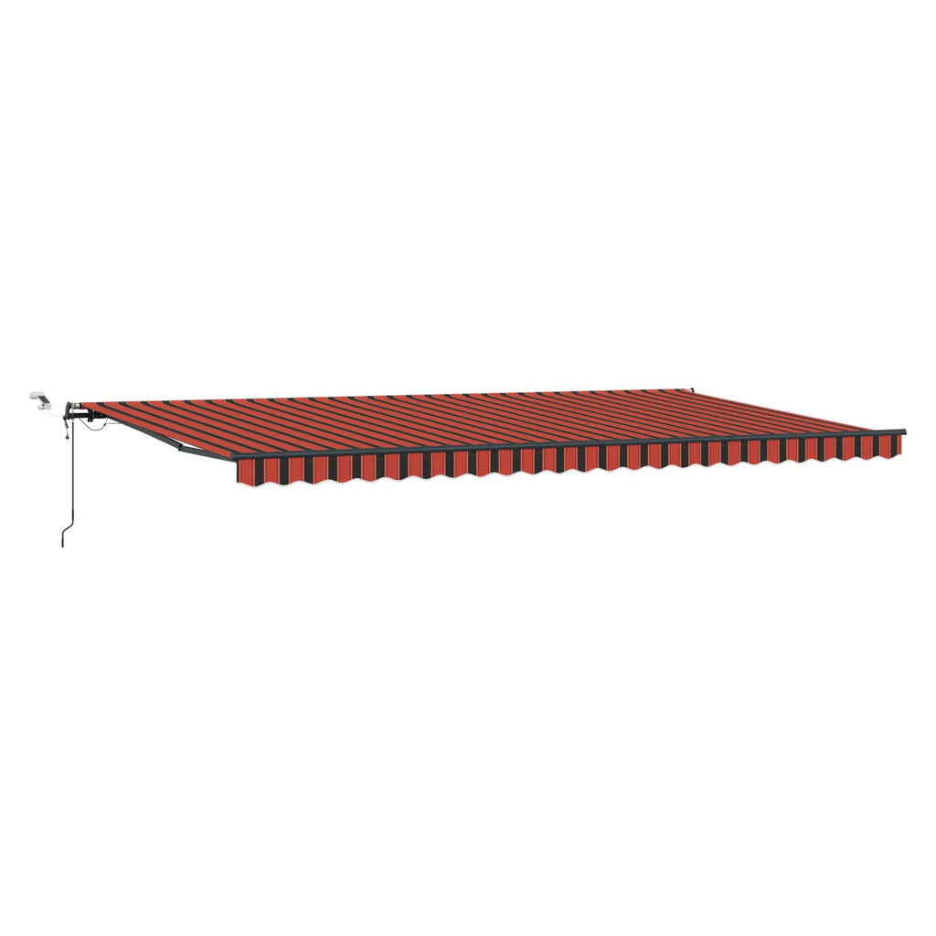 vidaXL Tkanina Zadaszenia pomarańczowy i brązowy 600 × 300 cm