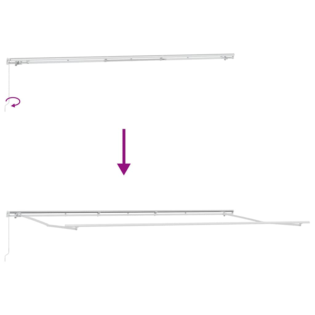 vidaXL Markiza wysuwana Żółty i pomarańczowy 600 × 300 cm