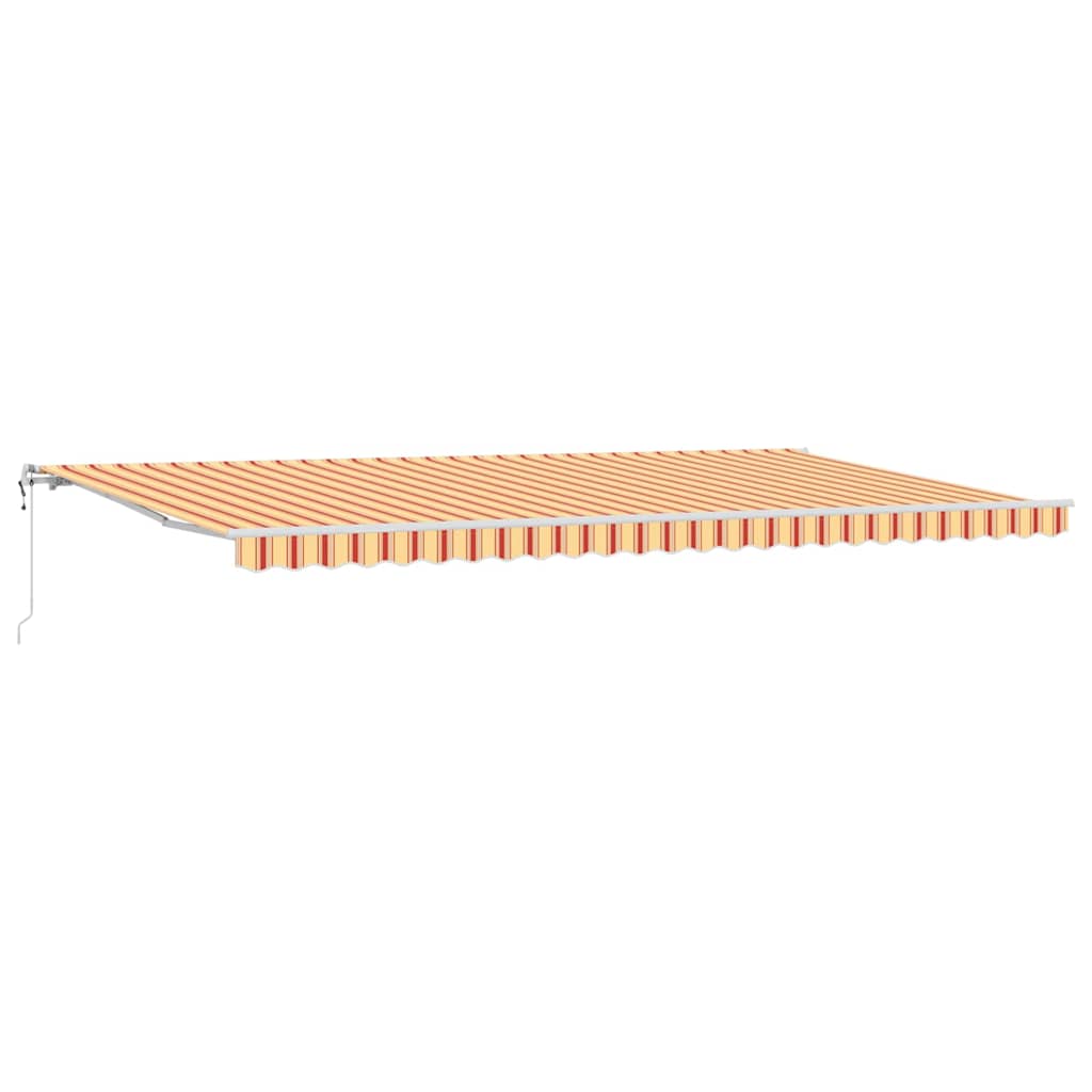 vidaXL Markiza wysuwana Żółty i pomarańczowy 600 × 300 cm