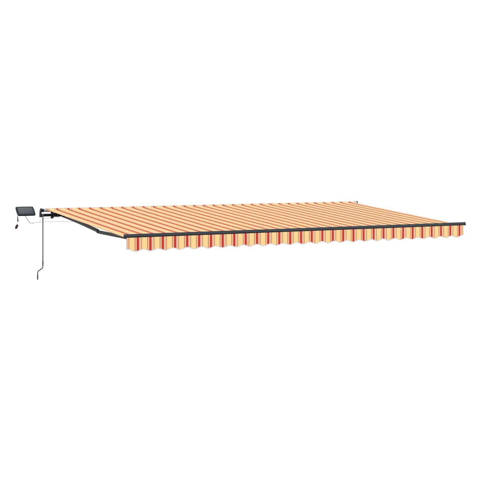 vidaXL Markiza wysuwana Żółty i pomarańczowy 600 × 300 cm
