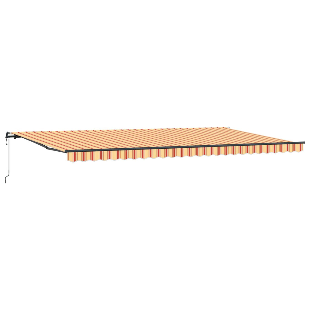 vidaXL Markiza wysuwana Żółty i pomarańczowy 600 × 300 cm