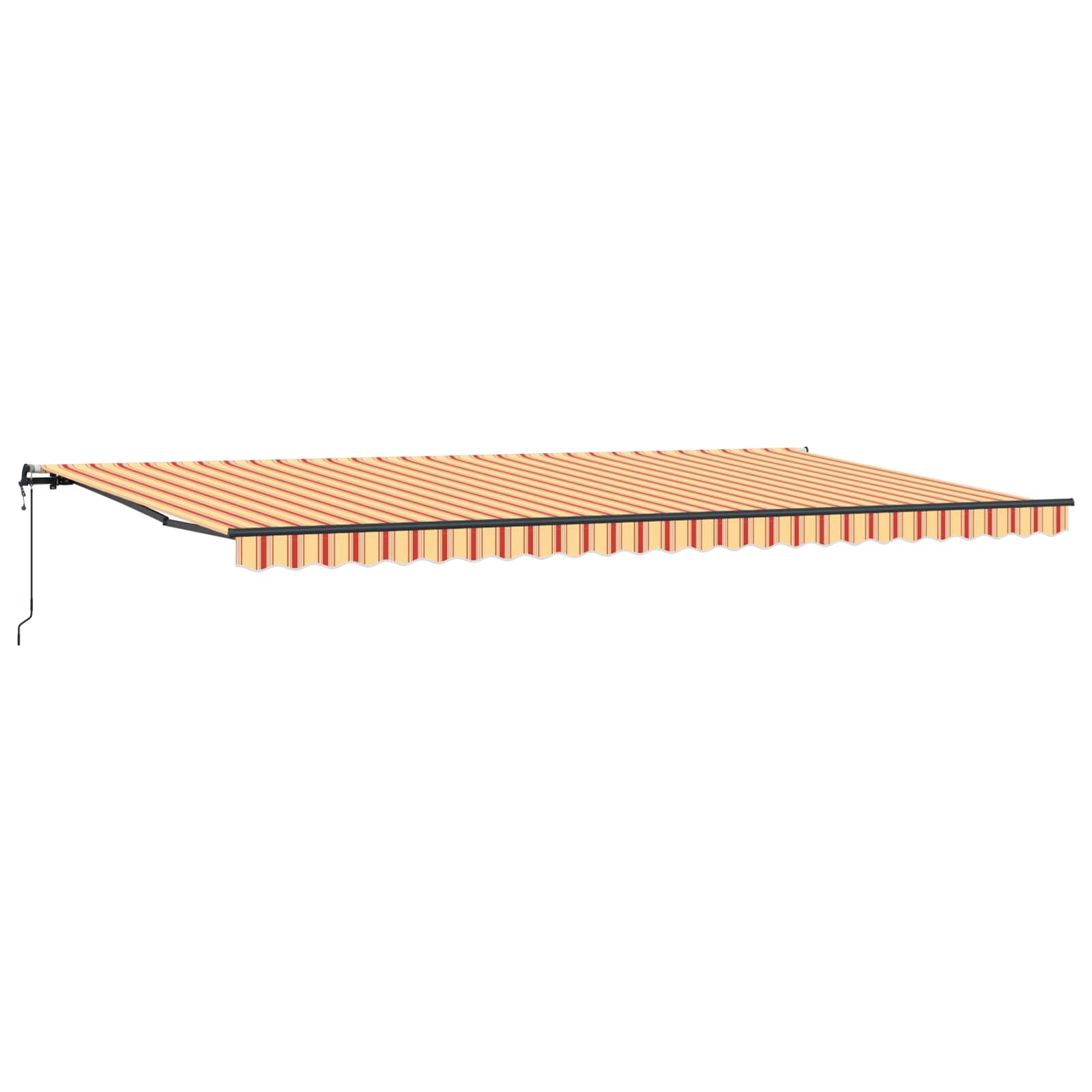 vidaXL Markiza wysuwana Żółty i pomarańczowy 600 × 300 cm