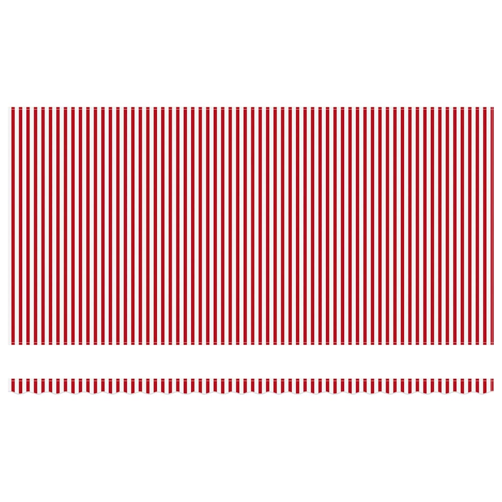 vidaXL Markiza wysuwana Czerwony i Biały 600 × 350 cm