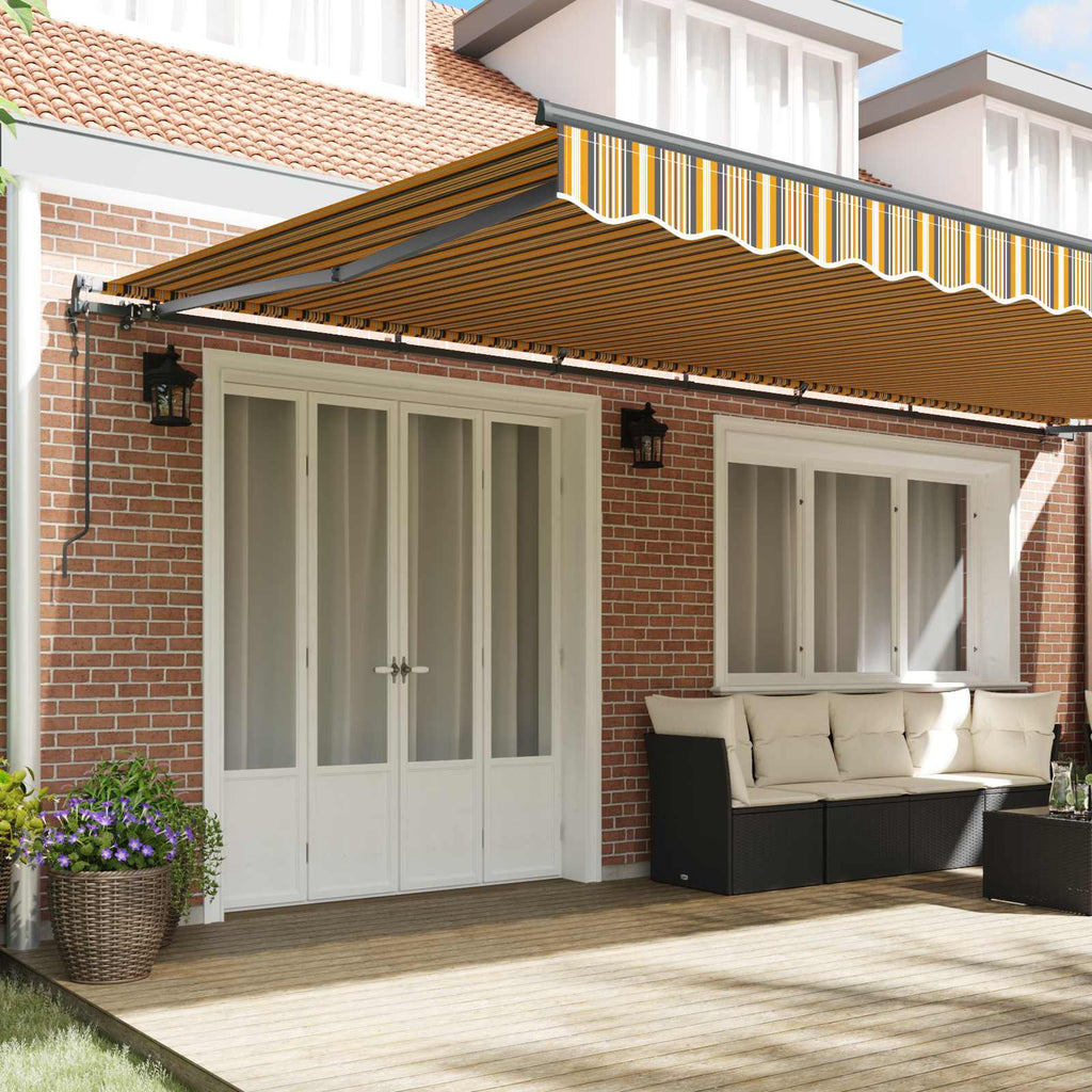 vidaXL Markiza wysuwana Wielokolorowe 600 × 350 cm Tkanina i aluminium
