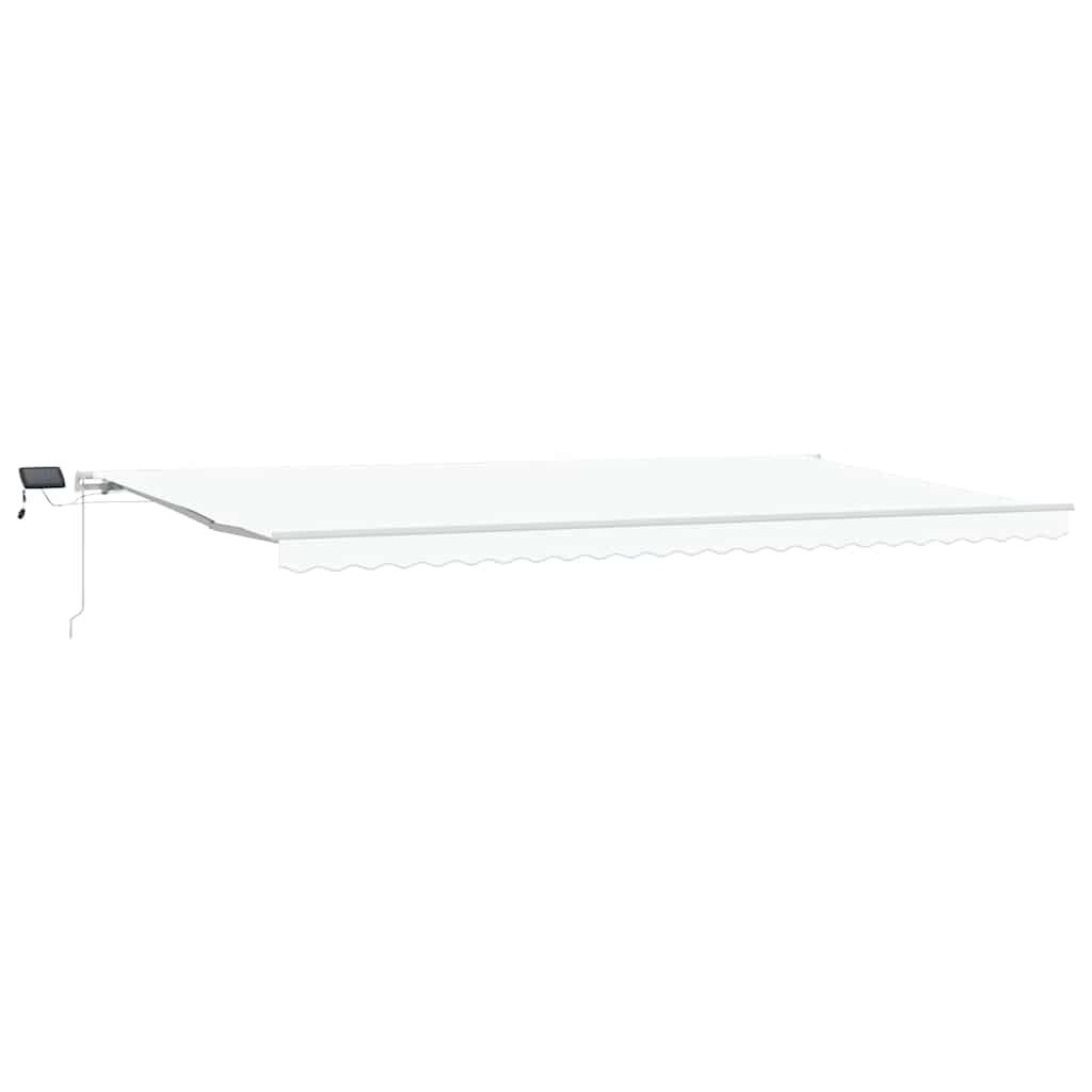 vidaXL Markiza wysuwana Biały 600 × 350 cm Tkanina i aluminium