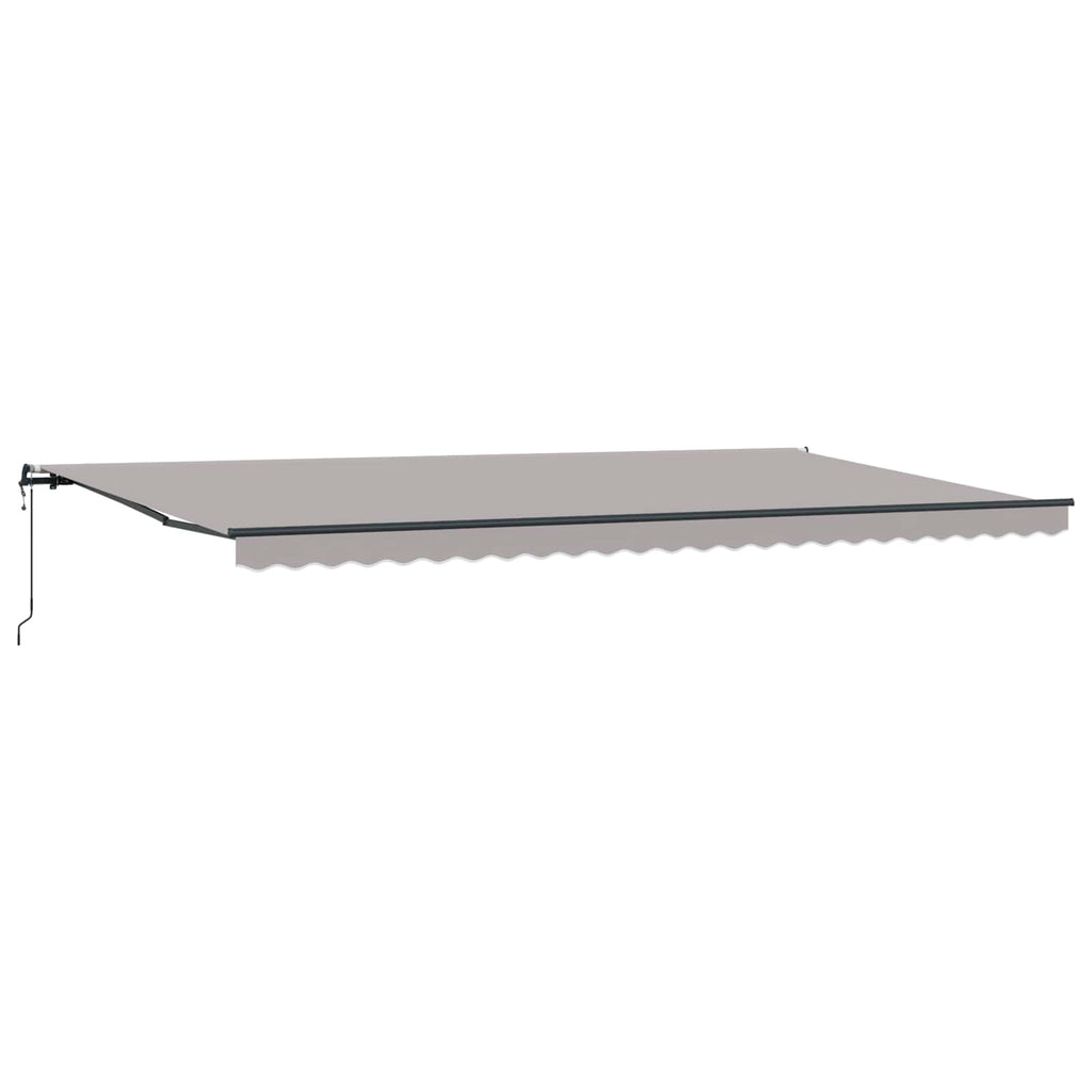vidaXL Markiza wysuwana jasnoszary 600 × 350 cm Tkanina i aluminium