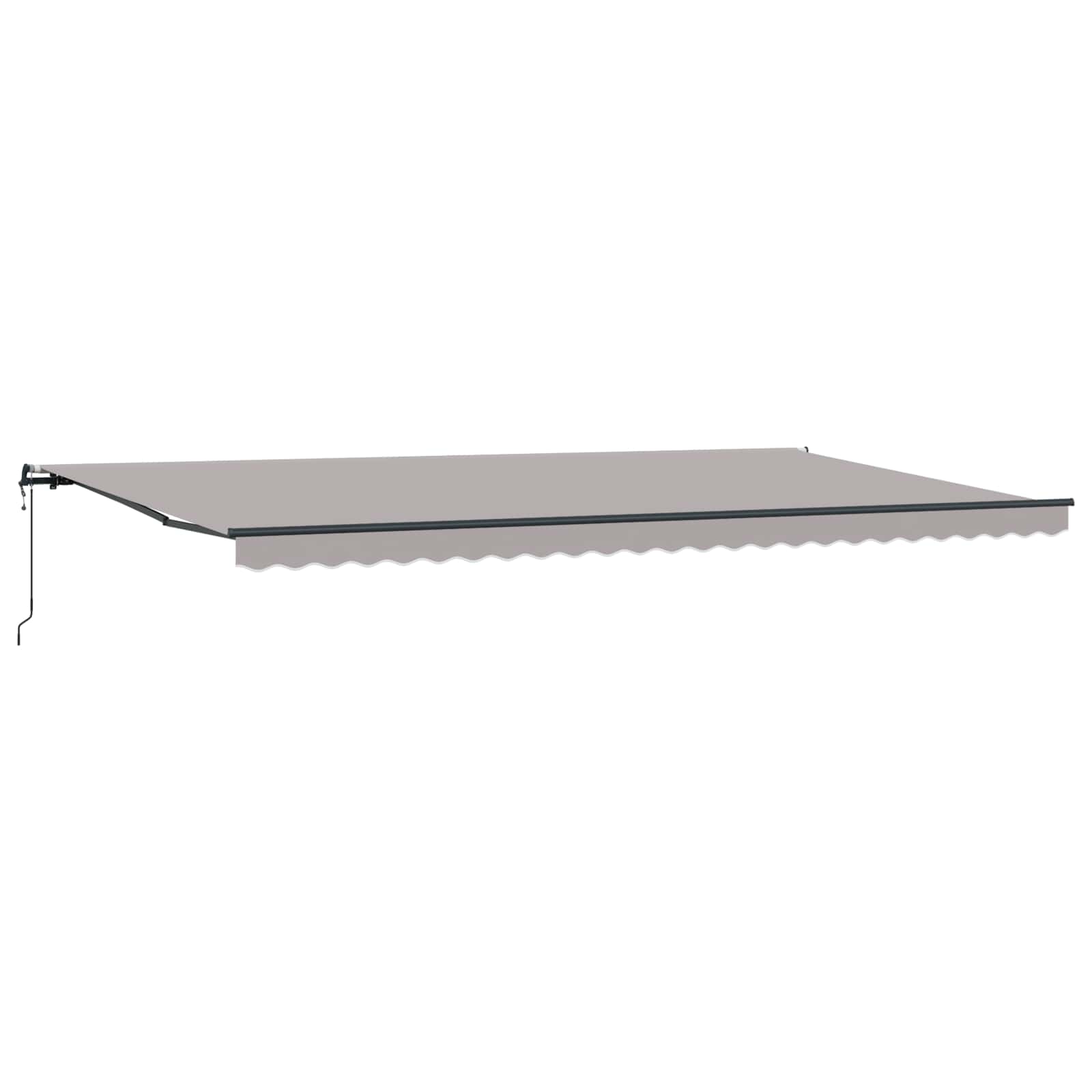 vidaXL Markiza wysuwana jasnoszary 600 × 350 cm Tkanina i aluminium