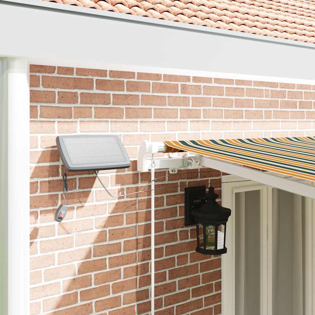 vidaXL Markiza wysuwana Zielony i żółty 600 × 350 cm