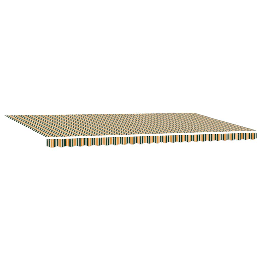 vidaXL Markiza wysuwana Zielony i żółty 600 × 350 cm