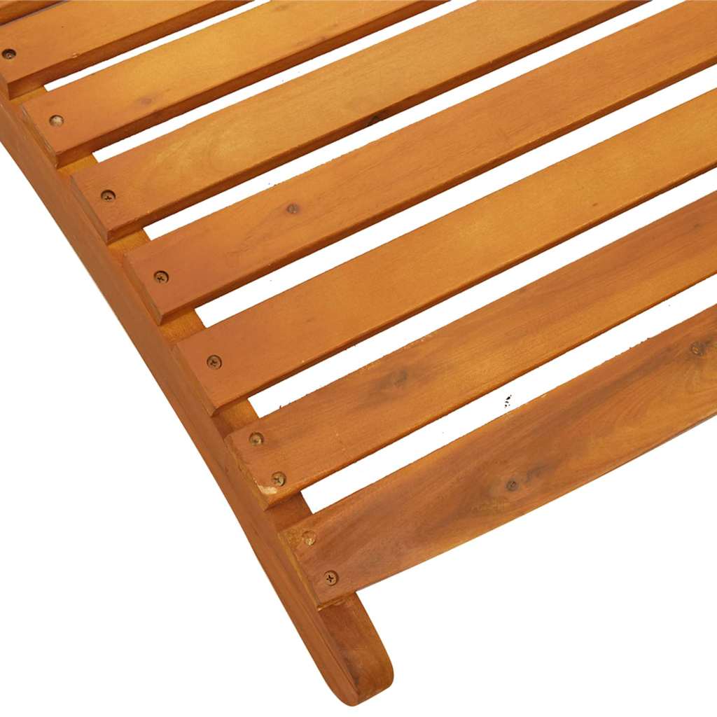 vidaXL Leżak 2 pcs Brązowy 55 x 184 x 64cm Lite Drewno Akacji