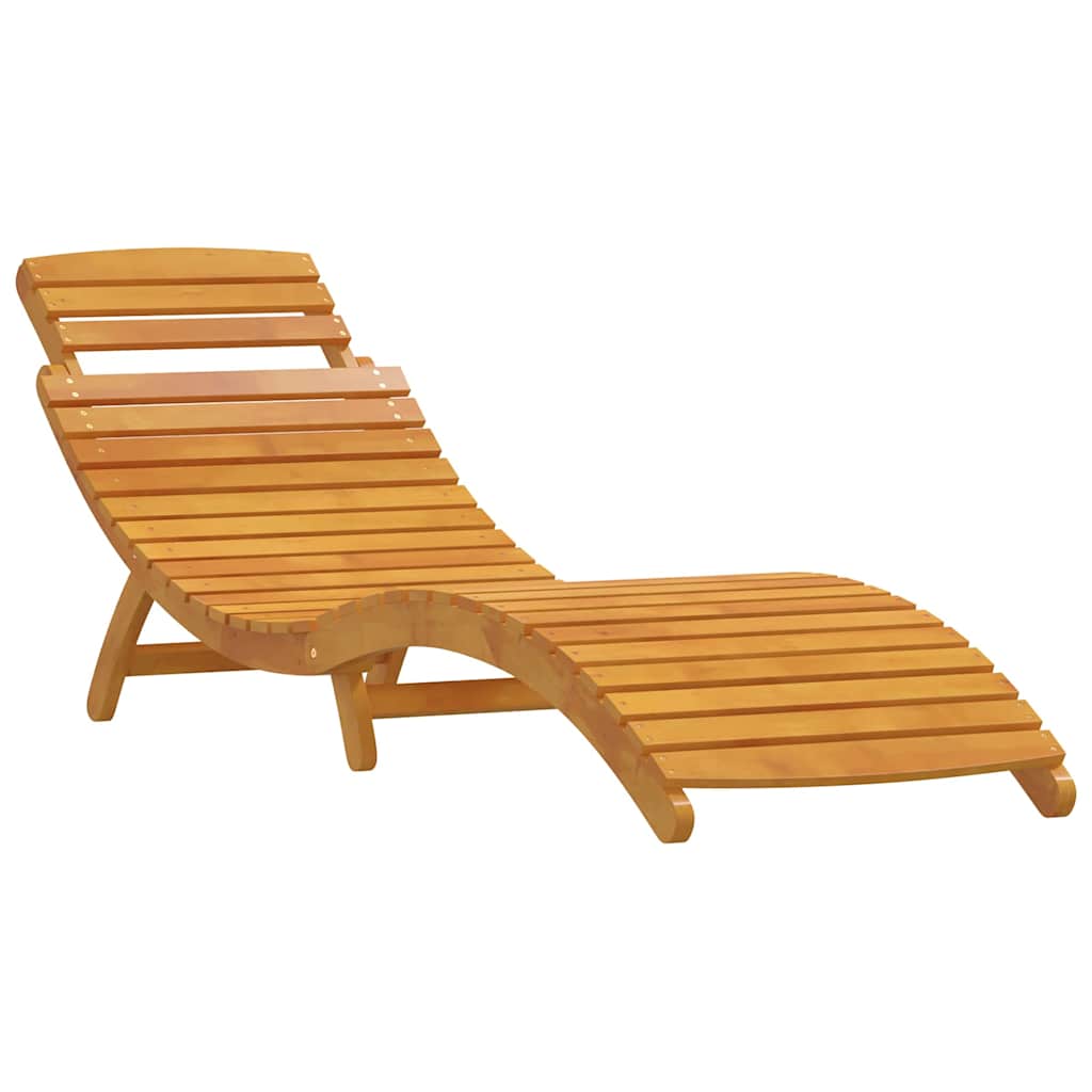 vidaXL Leżak 2 pcs Brązowy 55 x 184 x 64cm Lite Drewno Akacji