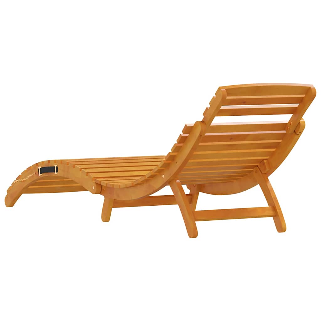 vidaXL Leżak 2 pcs Brązowy 55 x 184 x 64cm Lite Drewno Akacji