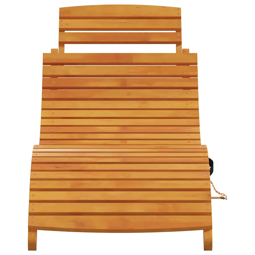 vidaXL Leżak 2 pcs Brązowy 55 x 184 x 64cm Lite Drewno Akacji