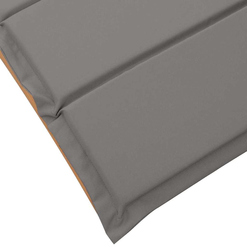 vidaXL Leżak z poduszką 2 pcs Szary Lite Drewno Akacji