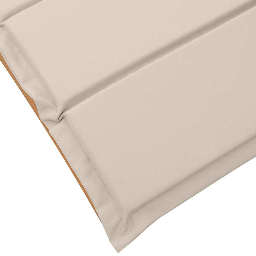 vidaXL Leżak z poduszką 2 pcs Kremowa biel Lite Drewno Akacji