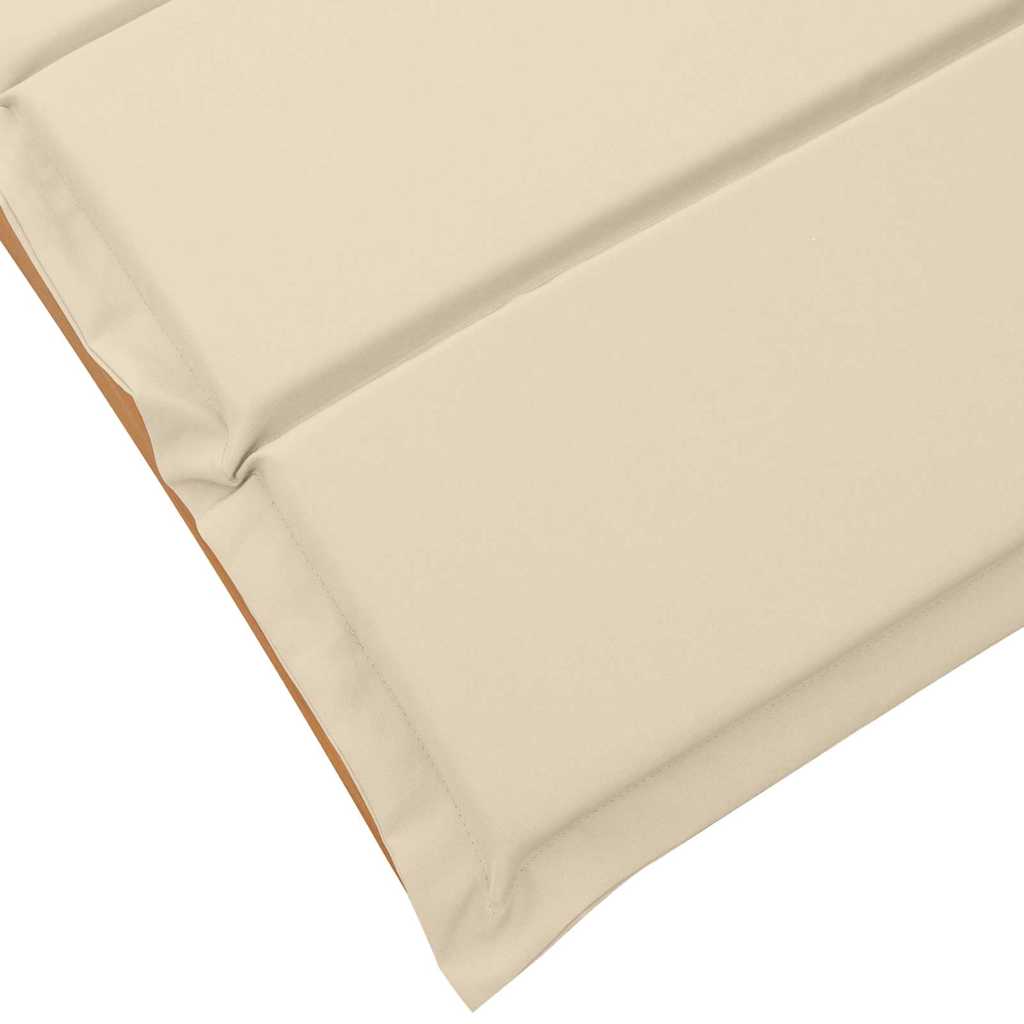 vidaXL Leżak z poduszką 2 pcs Beżowy Lite Drewno Akacji
