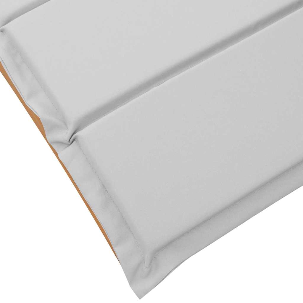 vidaXL Leżak z poduszką 2 pcs Jasnoszary Lite Drewno Akacji