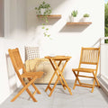 vidaXL Zestaw Bistro Ogrodowego 3 pcs Brązowy Lite Drewno Akacji