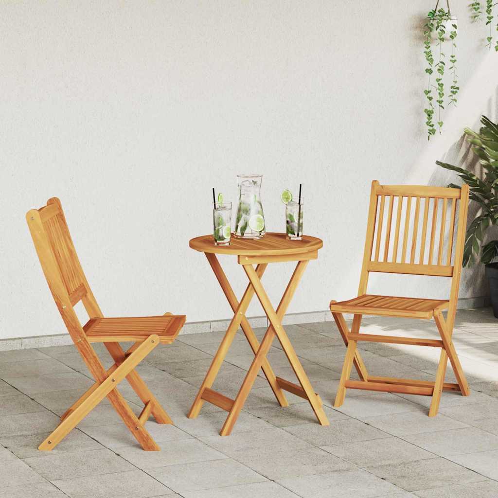 vidaXL Zestaw Bistro Ogrodowego 3 pcs Brązowy Lite Drewno Akacji