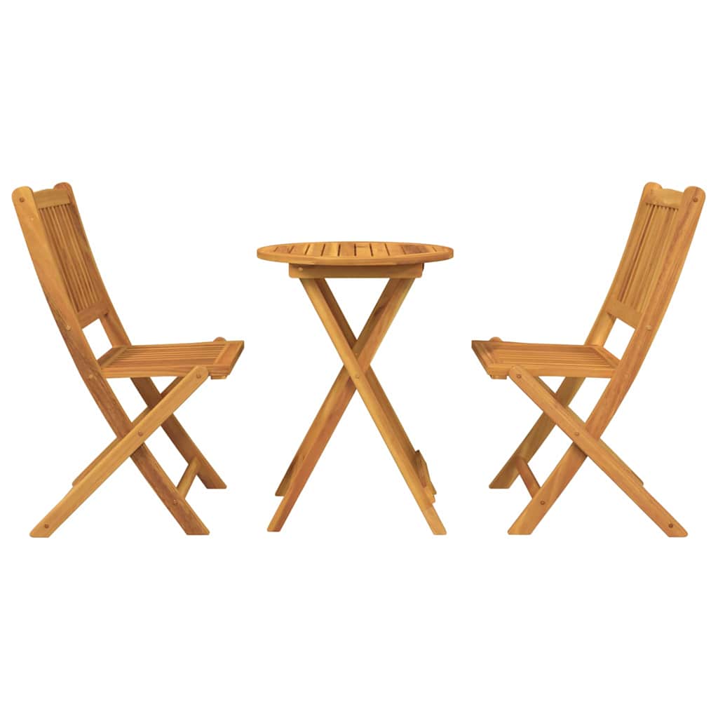 vidaXL Zestaw Bistro Ogrodowego 3 pcs Brązowy Lite Drewno Akacji
