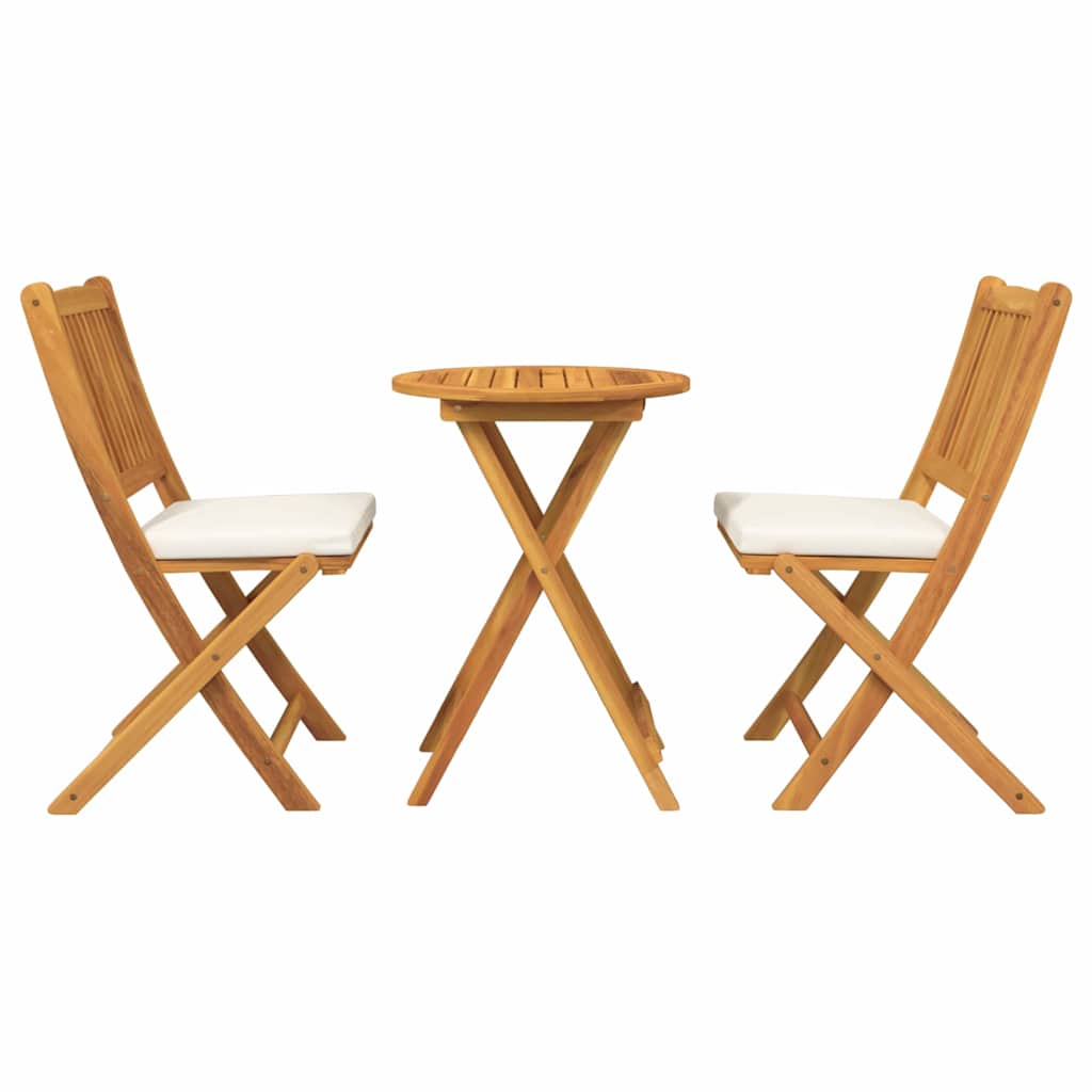 vidaXL Zestaw Bistro Ogrodowego 3 pcs Brązowy Lite Drewno Akacji
