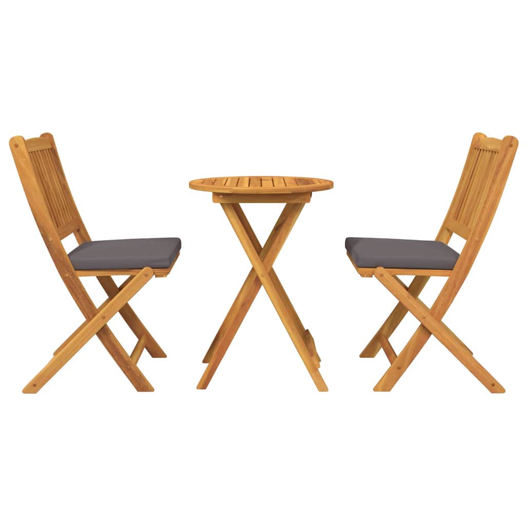 vidaXL Zestaw Bistro Ogrodowego 3 pcs Brązowy Lite Drewno Akacji