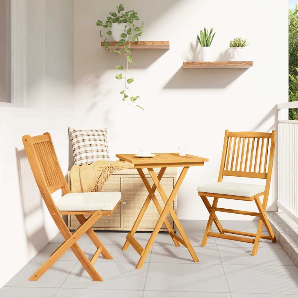 vidaXL Zestaw Bistro Ogrodowego 3 pcs Brązowy Lite Drewno Akacji