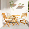 vidaXL Zestaw Bistro Ogrodowego 3 pcs Brązowy Lite Drewno Akacji