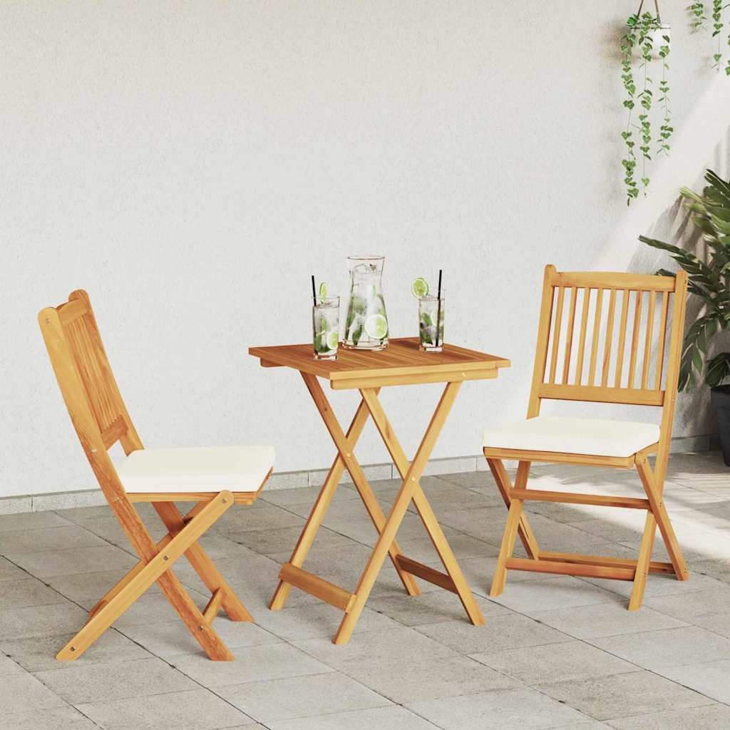 vidaXL Zestaw Bistro Ogrodowego 3 pcs Brązowy Lite Drewno Akacji