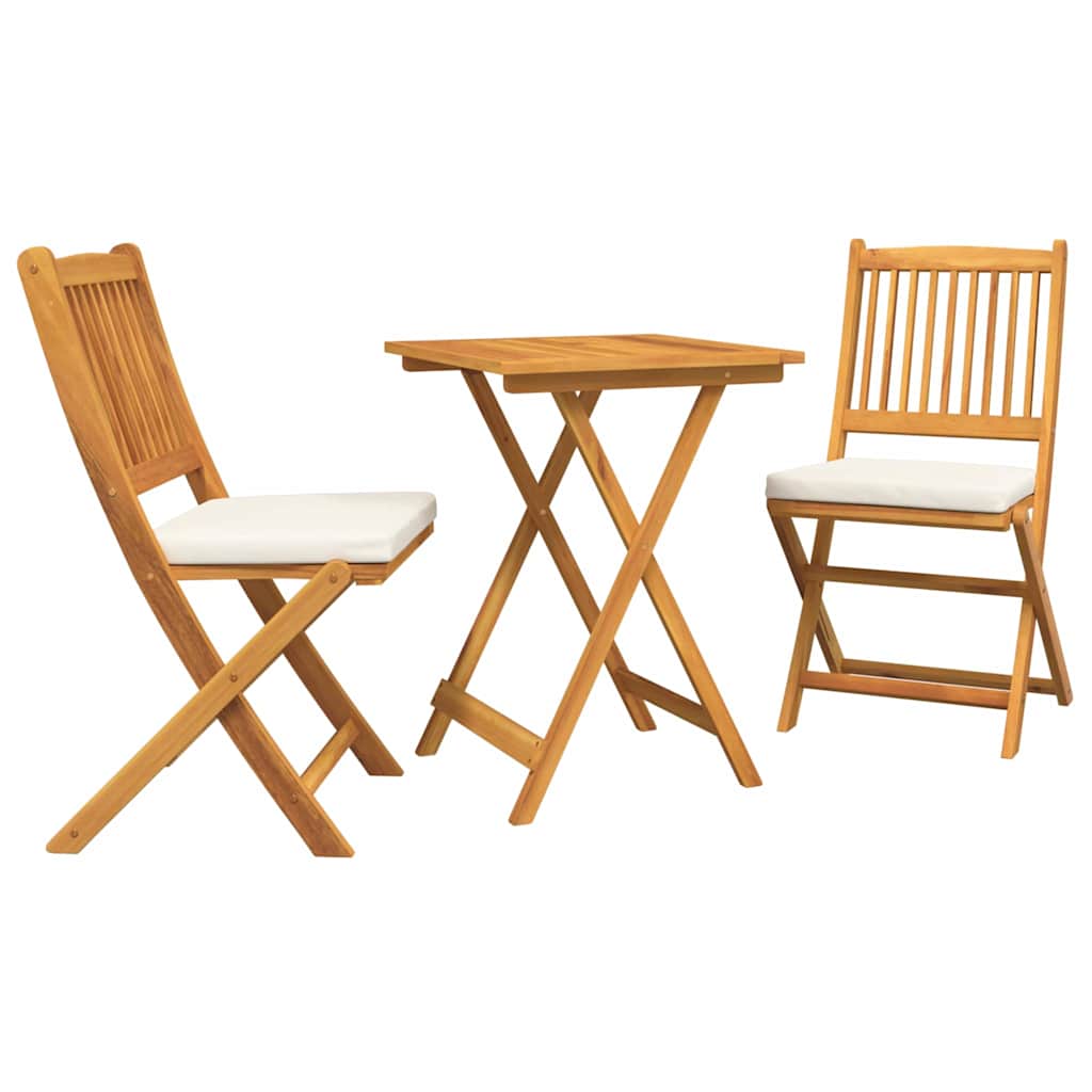 vidaXL Zestaw Bistro Ogrodowego 3 pcs Brązowy Lite Drewno Akacji