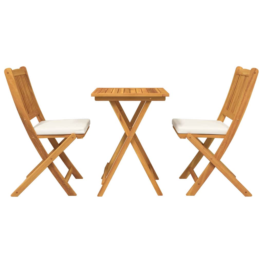 vidaXL Zestaw Bistro Ogrodowego 3 pcs Brązowy Lite Drewno Akacji