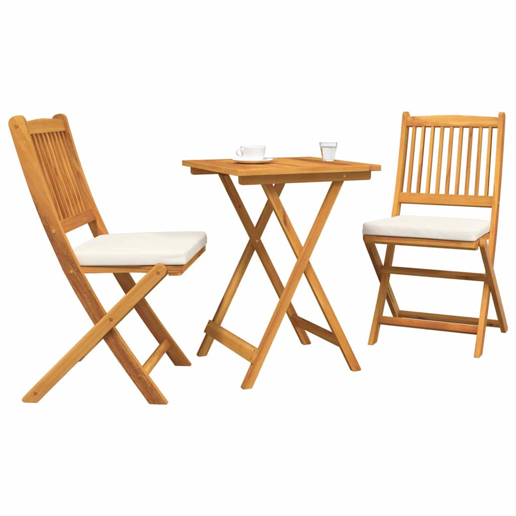 vidaXL Zestaw Bistro Ogrodowego 3 pcs Brązowy Lite Drewno Akacji