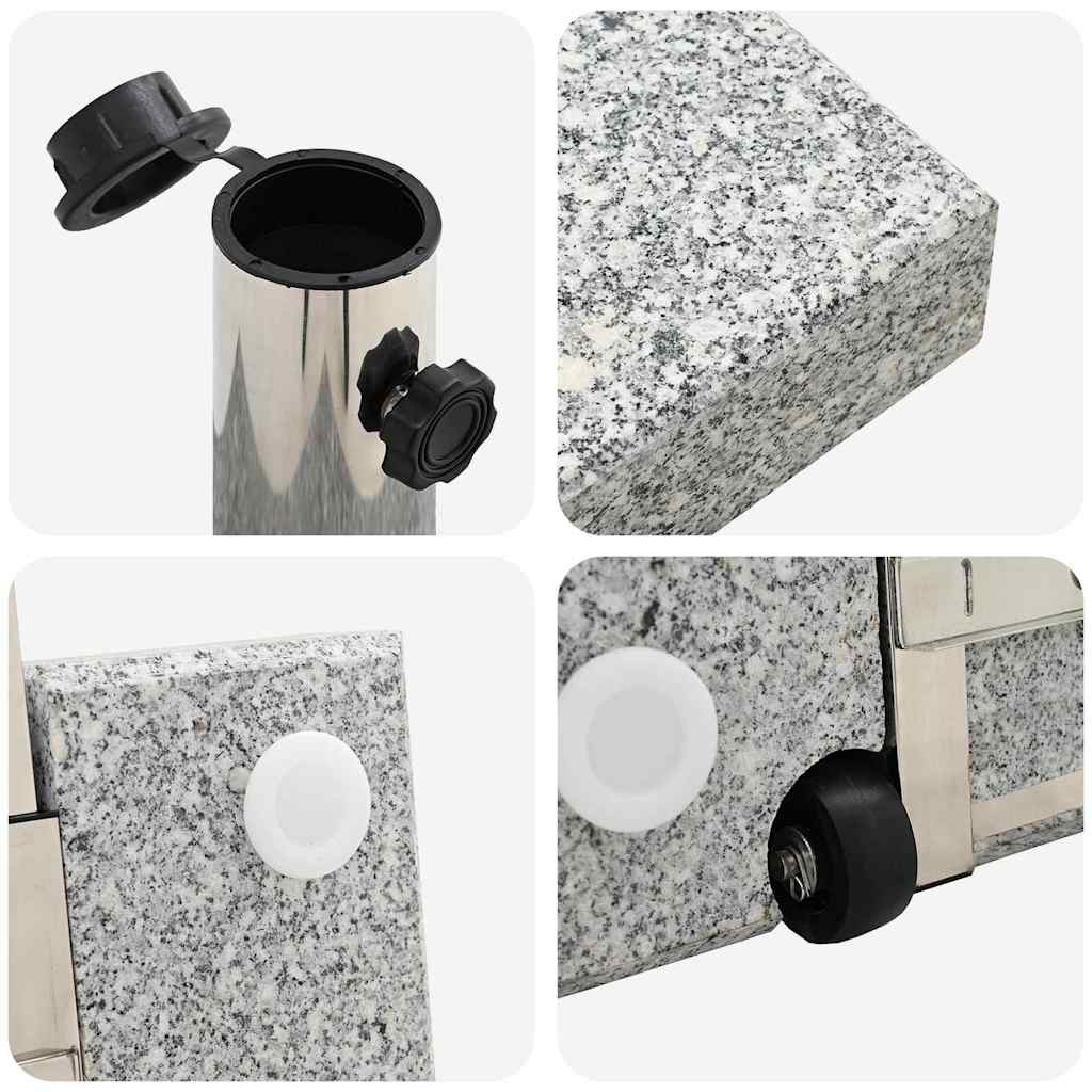 vidaXL Podstawa do parasola Szary 41 x 41 x 37 cm Granit
