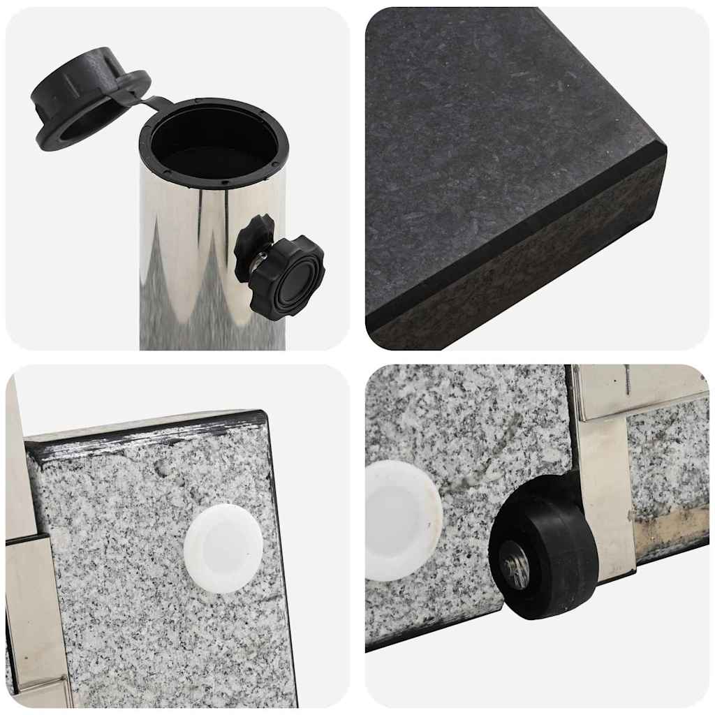 vidaXL Podstawa do parasola Czarny 41 x 41 x 37 cm Granit