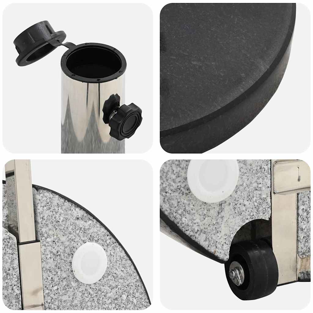 vidaXL Podstawa do parasola Czarny Ø 45 x 37.5 cm Granit