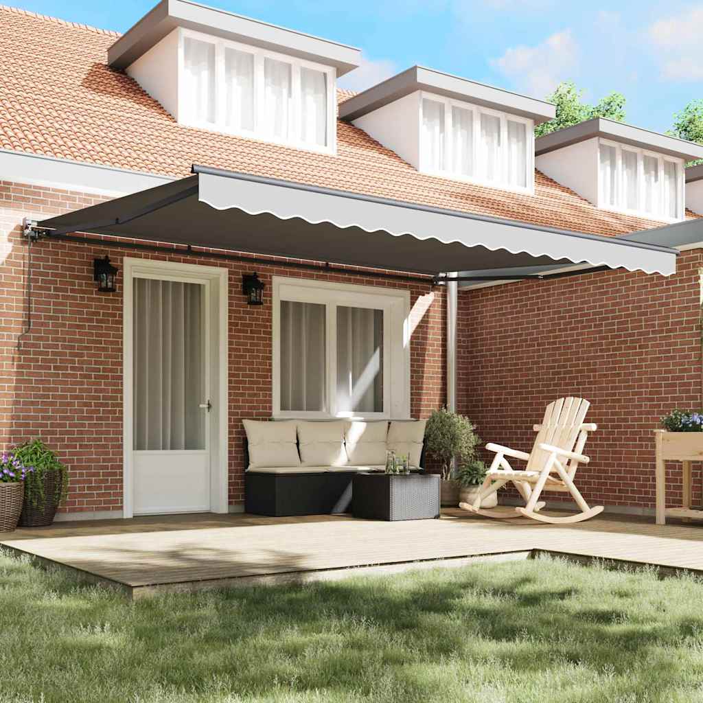 vidaXL Rama markizy Z regulacją Antracyt 4 × 3 m Stal