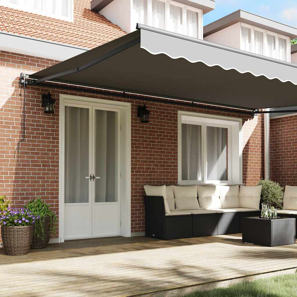 vidaXL Rama markizy Z regulacją Antracyt 4 × 3 m Stal