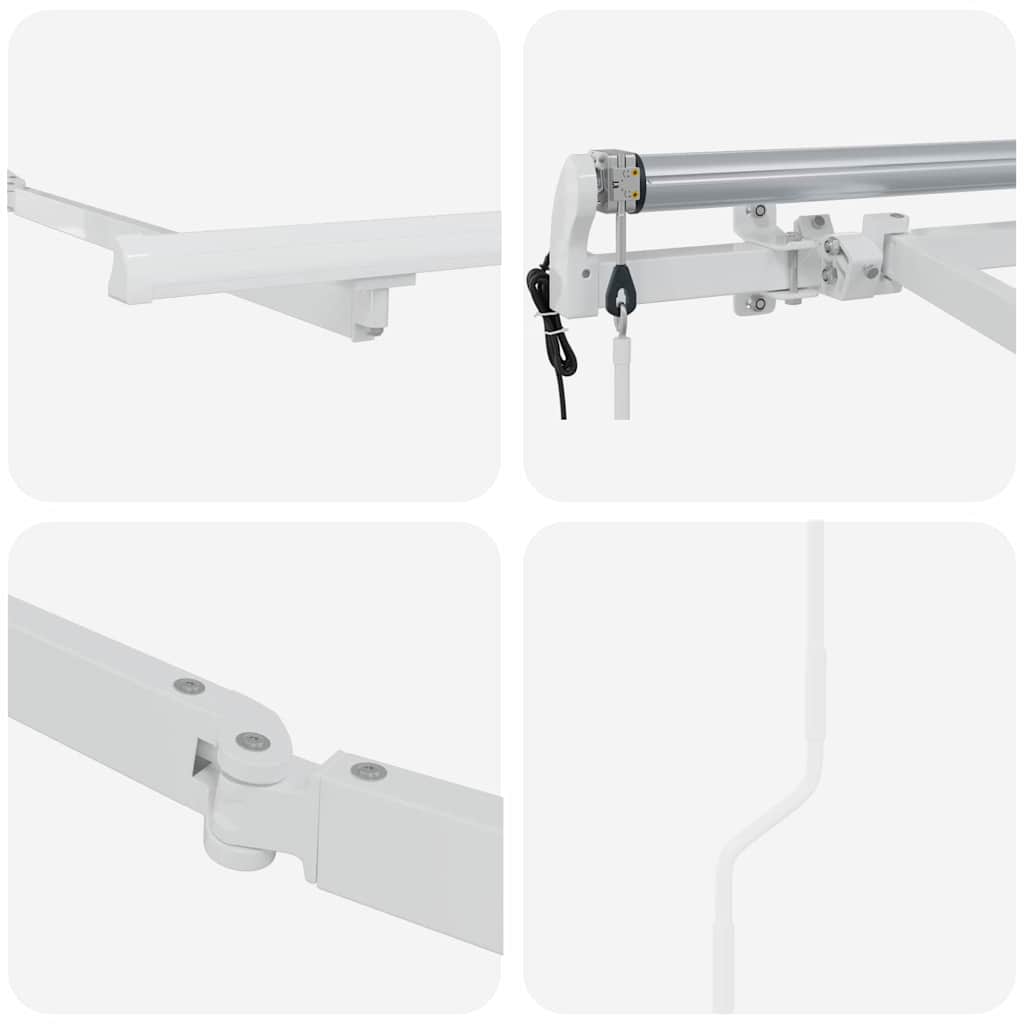 vidaXL Rama markizy Biały 2,5 x 2 m Metal