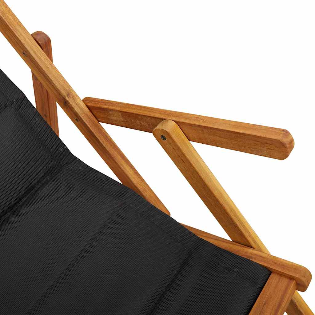 vidaXL Krzesło plażowe z poduszką 2 pcs Brązowy Lite Drewno Akacji