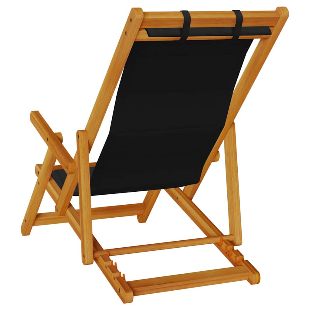 vidaXL Krzesło plażowe z poduszką 2 pcs Brązowy Lite Drewno Akacji