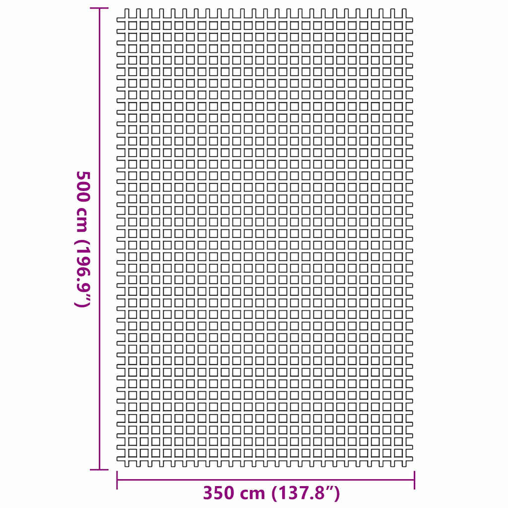 vidaXL Dywan pod namiot Antracyt 500 × 350 cm Poliester