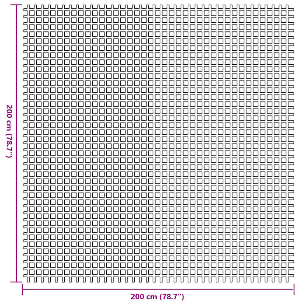 vidaXL Dywan pod namiot Niebieski 200 x 200 cm Poliester