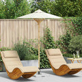 vidaXL Parasolka ogrodowa Kremowa biel Ø 150 x 210 cm Bambus